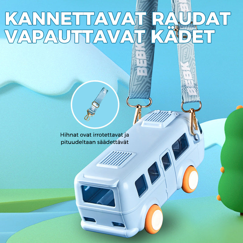 Kannettava vesikuppi bussin muodossa