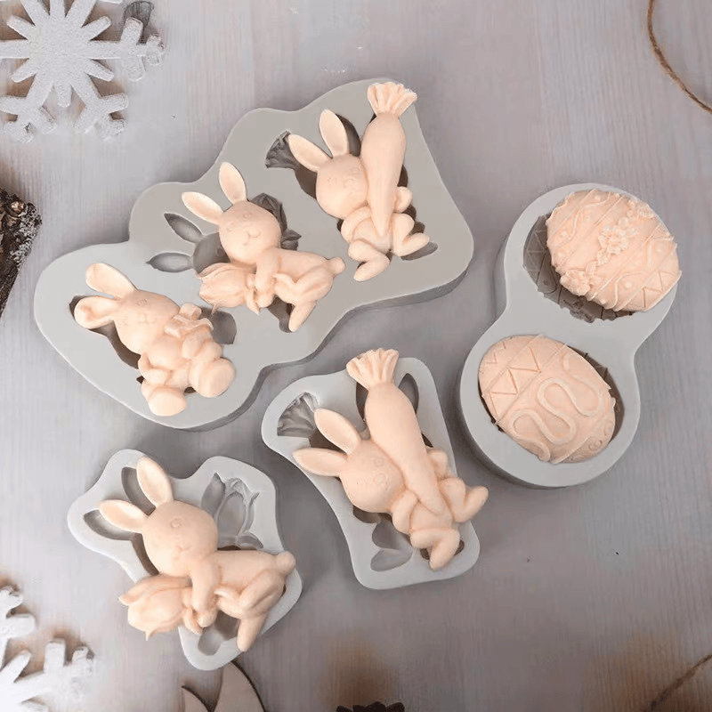 3D-pääsiäisleivonnaiset leivontatyökalut.