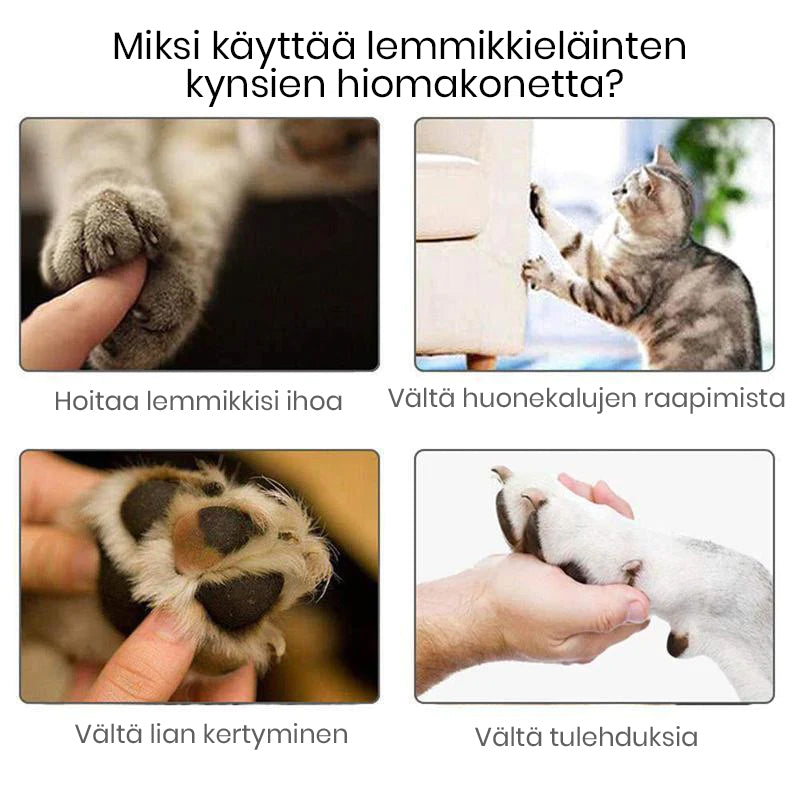 Sähköinen lemmikkieläinten kynsitrimmeri