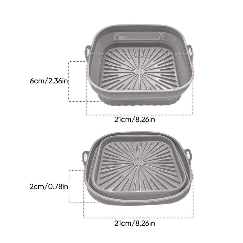 Kokoontaitettava silikoninen Airfryer -paistoastia