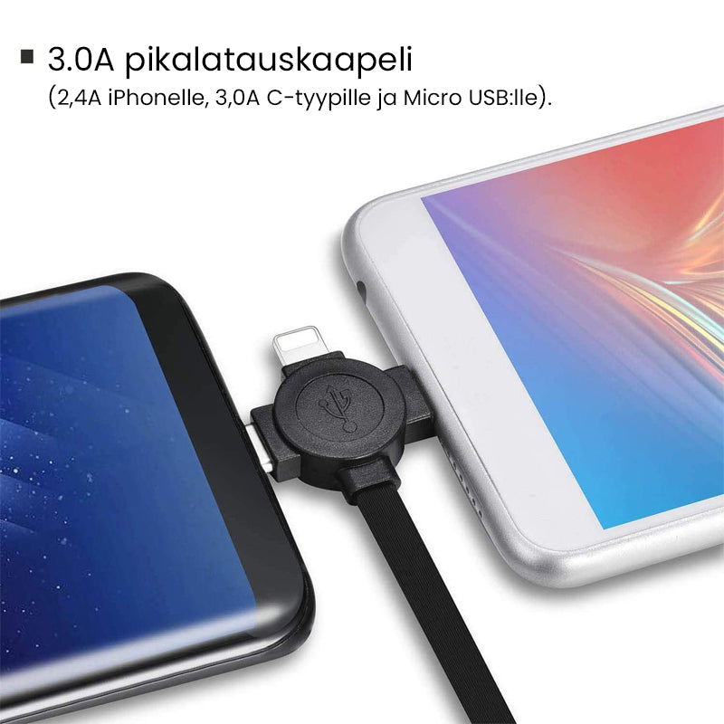 3-in-1-puhelinteline ja latauskaapeli