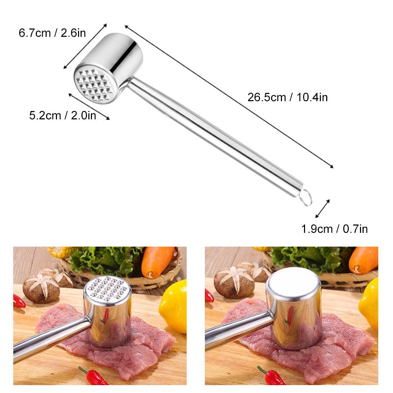 Ruostumattomasta teräksestä Tenderizer Meat Hammer