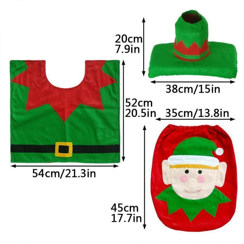Jouluiset WC-istuimen kansi & matto