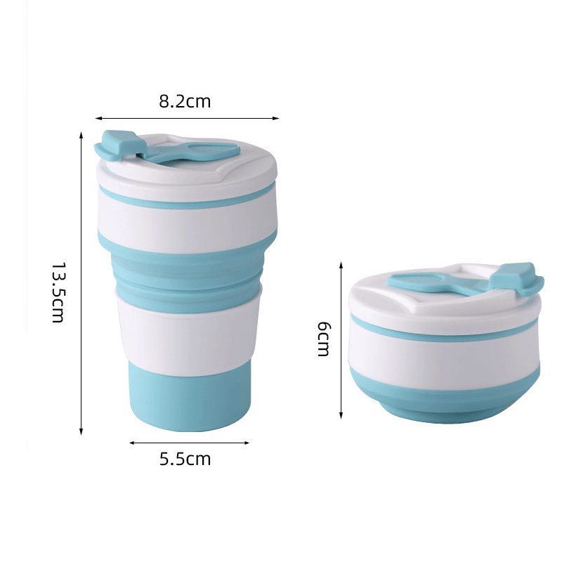 Kokoontaitettava silikoninen termosmuki